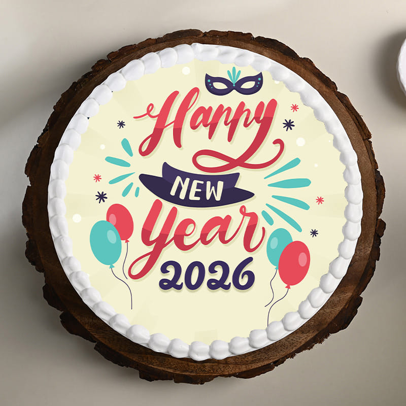 Happy New Year Celebration Cake