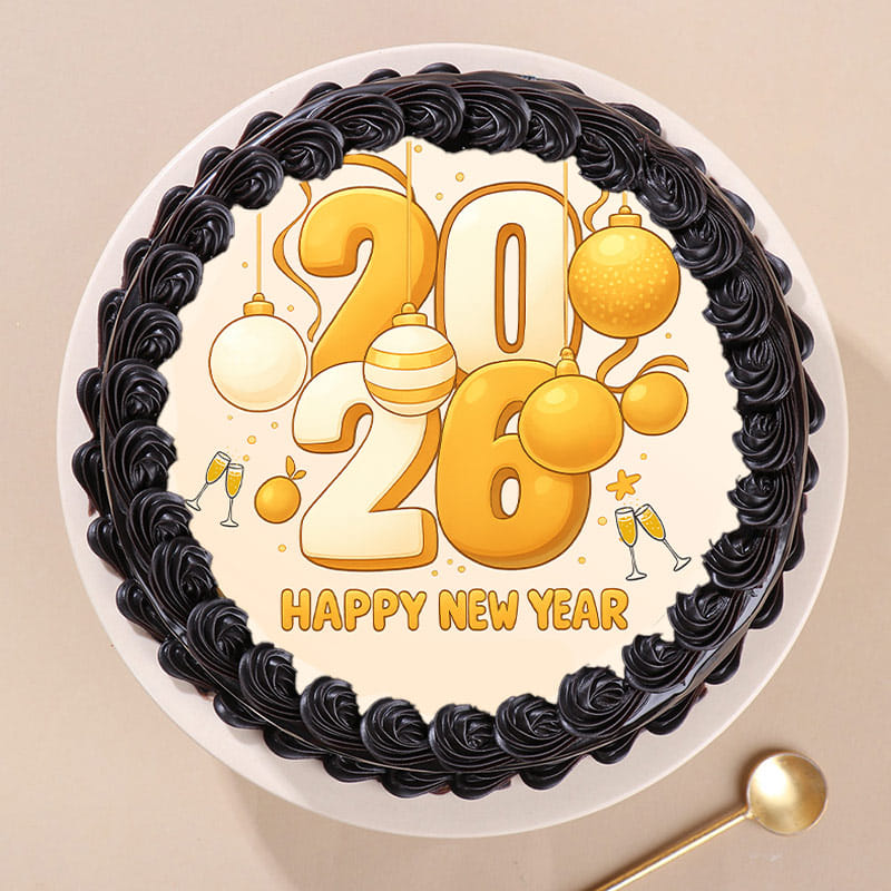 Happy New Year Chocolate Cake