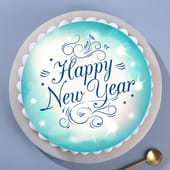Happy New Year Chocolate Poster Cake