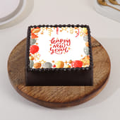 Joyful New Year Chocolate Poster Cake