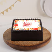 Joyful New Year Chocolate Poster Cake