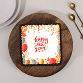 Joyful New Year Chocolate Poster Cake