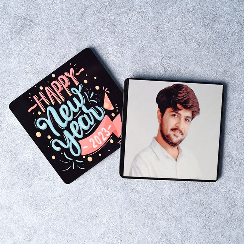 Happy New Year Photo Coasters