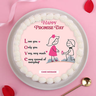 Sweet Love Promise Day Cake