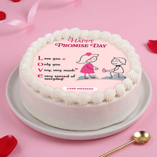 Sweet Love Promise Day Cake