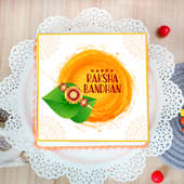 Rudraksha Rakhi Poster Cake Combo
