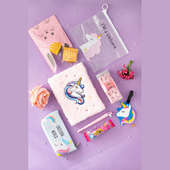Happy Unicorn Stationary N Cookies Gift Box