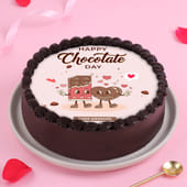 Cocoa Hearts Chocolate Day Cake
