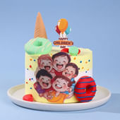 Happy Vibes Childrens Day Cake
