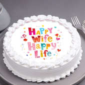 Happy Wife Happy Life - Anniversary Cake