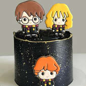 Harry Potter Trio Fondant Cake, Harry Potter Theme Cake