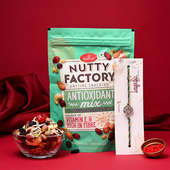 Send Fancy rakhi Online For Brother with Dry Fruits - Healthy Antioxidant Mix Treat With Fancy Rakhi