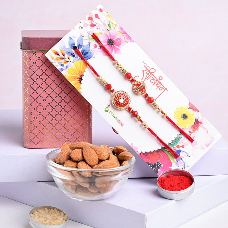 Healthy Nuts With Meenakari Rakhis