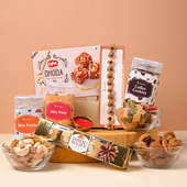 Order Rakhi For Brother Online With Chocolates, Dry Fruits, Sweets Combo - Divine Rakhi