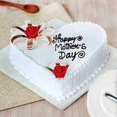 Mothers Day Heart Shaped Cake