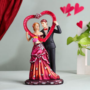 Heart Frame Love Couple Showpiece