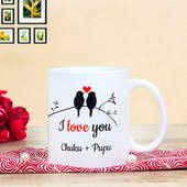 Heart In A Mug - Personalised White Mug with Front Sided View