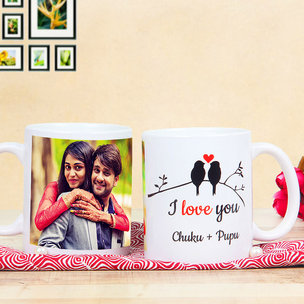 Heart In A Mug - Personalised White Mug with Both Sided View