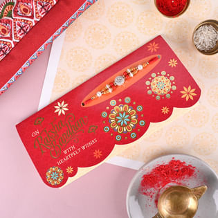 Heart Melting Rakhi and Gift Card Set
