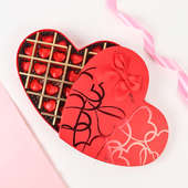 Red Heart Shape Valentines Chocolate Box 