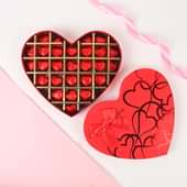 Red Heart Shape Valentines Chocolate Box 