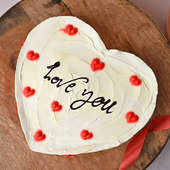 Heart Shape Love You Cake