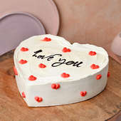 Heart Shape Love You Cake For Valentines