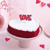 Heart Shaped Love Red Velvet Cake 
