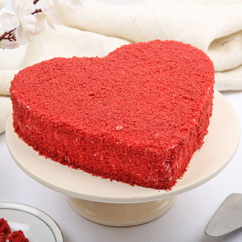 Heart Shaped Red Velvet Cake