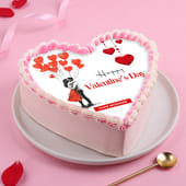 Happy Valentines Heart Shaped Cake