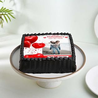 Valentine Love Photo Cake - Zoom View