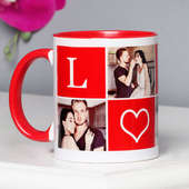 Personalised Red Love Mug