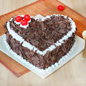 Heart-Touching Black Forest Cake - A Heart Shape Cake