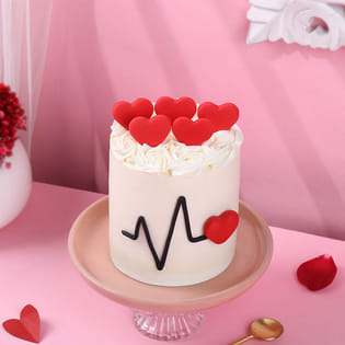 Heartbeat Of Love Chocolate Cake