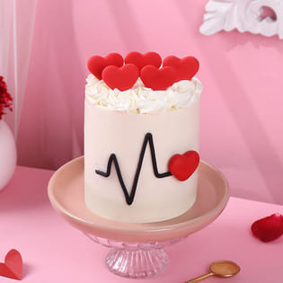 Heartbeat Of Love Chocolate Cake