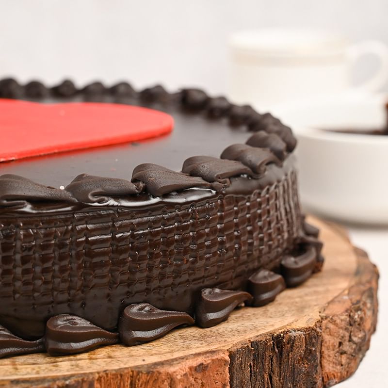 Choco Truffle Heart shaped Cake 