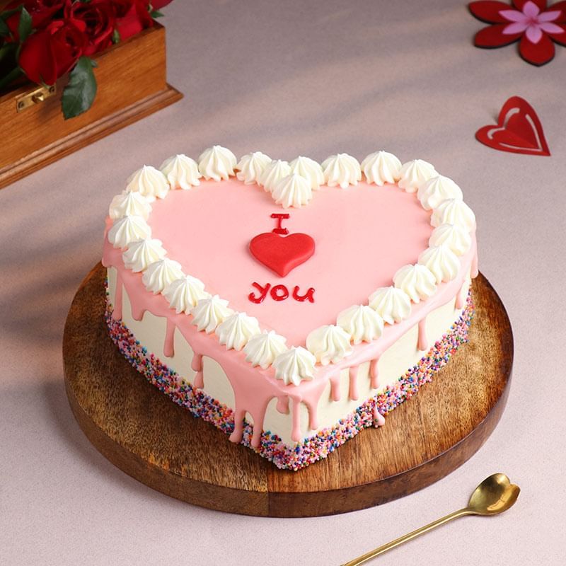 Heartfelt Drizzle Love Cake