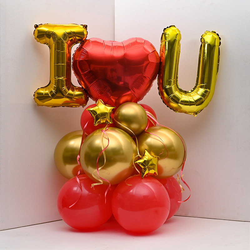 Heartfelt I Love U Balloon Bouquet