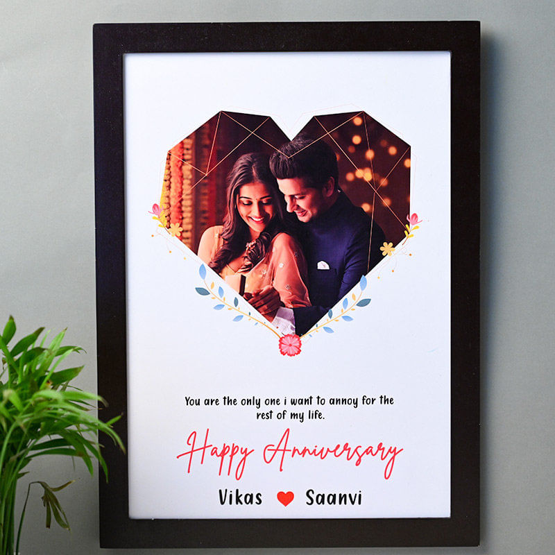 Heartfelt Personalised Anniversary Photo Frame