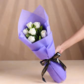 Heartfelt Sentiments In White Roses