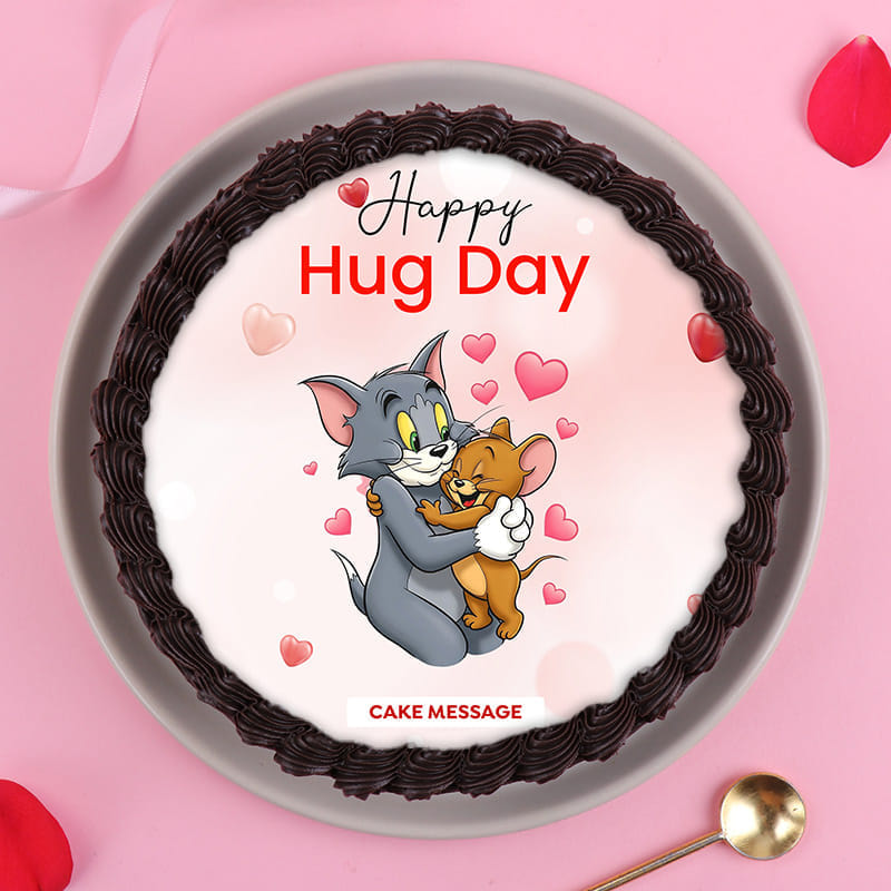 Hug Day Tom N Jerry Choco Cake