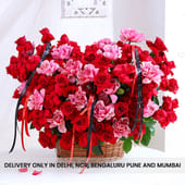 Hearts Entwined Rose Basket