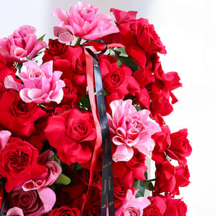 Hearts Entwined Rose Basket