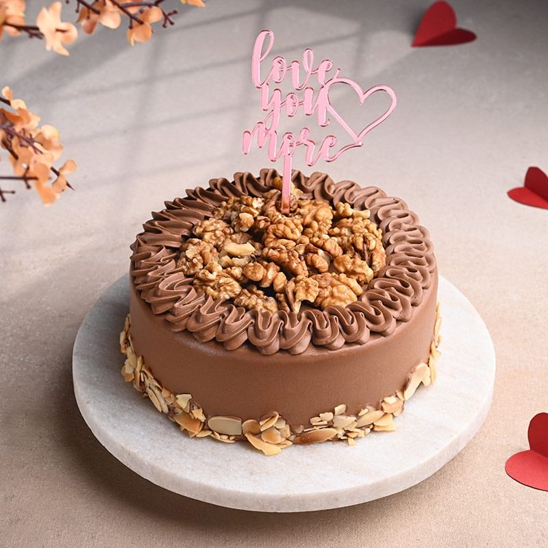 Heartwarming Love Nutty chocolatey cake