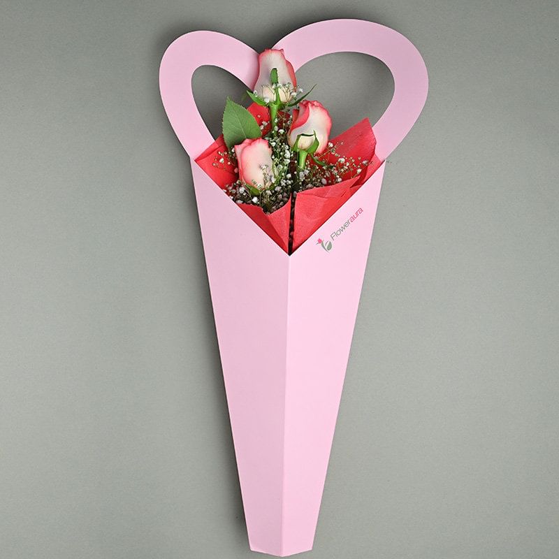 Hearty Arrangement Of Lovely Roses -Cute Valentine Gift