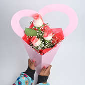 Hearty Arrangement Of Lovely Roses - Best Valentine Gift