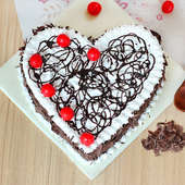 Black Forest Heart Cake - Top View