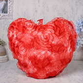 Back view of Personalised Heart love cushion Gift