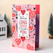 Hearty Love Greeting Card for Valentines Day