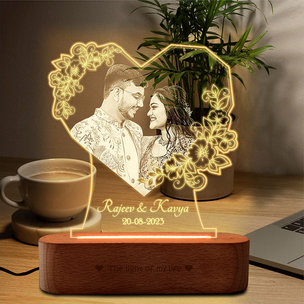 Hearty Personalized Photo Lamp
